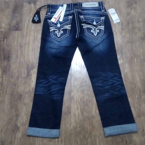 Rock Revival Women's Capri 26 Heather Embellished Shimmer NWT 138 USD - Picture 6 of 13